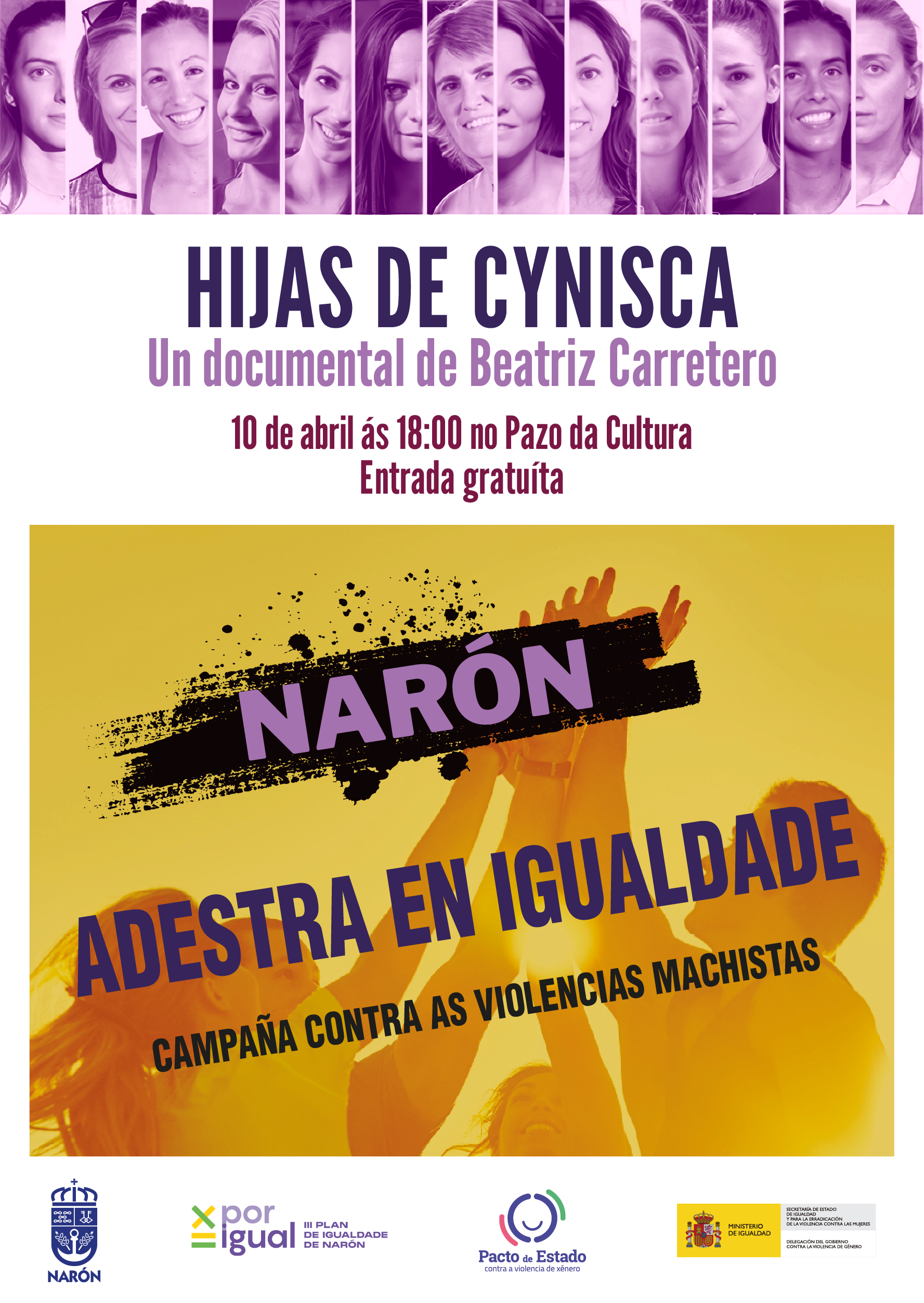 Narón proyecta el documental Hijas de Cynisca para visibilizar la desigualdad de género en el deporte