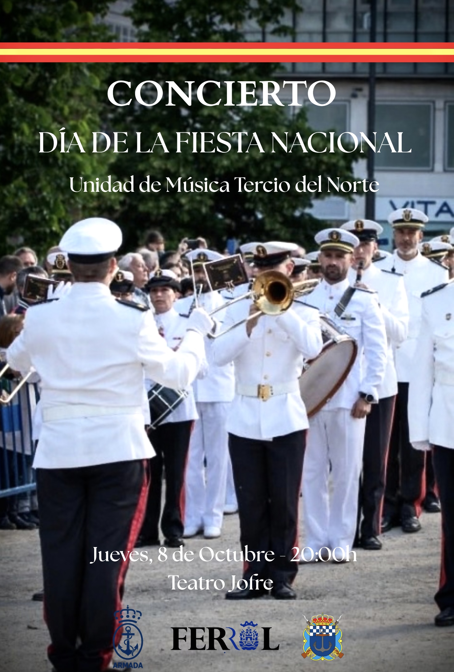 La Armada celebra la Fiesta Nacional con un concierto y una jornada de pesca solidaria en Ferrol